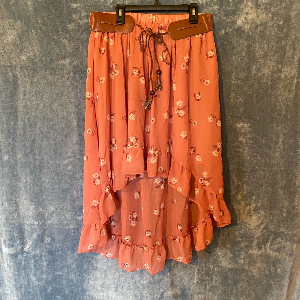 Rue 21 Hi Low Belted Skirt Lg